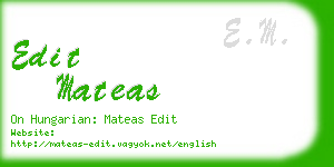 edit mateas business card